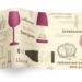 Wine Not Printed Tissue Paper — Illustrated wine bottles, glasses, cheese, and grapes on kraft-tone background