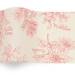 Winter Topiary Printed Tissue Paper — Red damask-style Christmas topiary tree pattern on white background