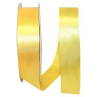 Yellow - Dyna Satin ribbon on a flat spool — single-face satin with taffeta back, 1 3/8" width, 100 yards