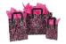 Zebra Frosted Shopping Bags