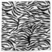 Bold black and white zebra stripe tissue paper with sweeping, high-contrast pattern