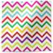 Zig Zag Printed Tissue Paper — Multicolored chevron zigzag stripes in pink, green, yellow, blue, orange on white