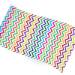 Zig Zag Printed Tissue Paper — Multicolored chevron zigzag stripes in pink, green, yellow, blue, orange on white