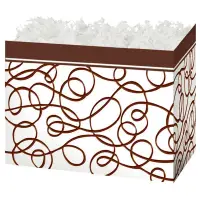 Chocolate Drizzle gift basket box — a chocolate-drizzle pattern