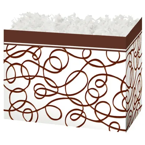 Chocolate Drizzle gift basket box — a chocolate-drizzle pattern