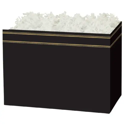 Classic Black gift basket box — a sleek classic black finish