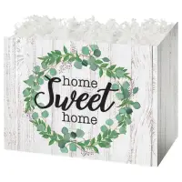 Farmhouse Home Sweet Home gift basket box — a farmhouse Home Sweet Home design