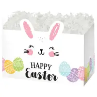 Happy Easter Bunny gift basket box — a pastel Happy Easter bunny design