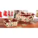 Christmas vintage ornaments market trays styled as finished holiday gift baskets with tinsel, ornaments and gold accents