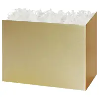 Metallic Gold gift basket box — a metallic gold finish