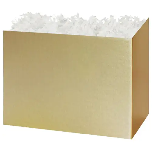 Metallic Gold gift basket box — a metallic gold finish