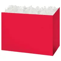 Red gift basket box — a solid red finish