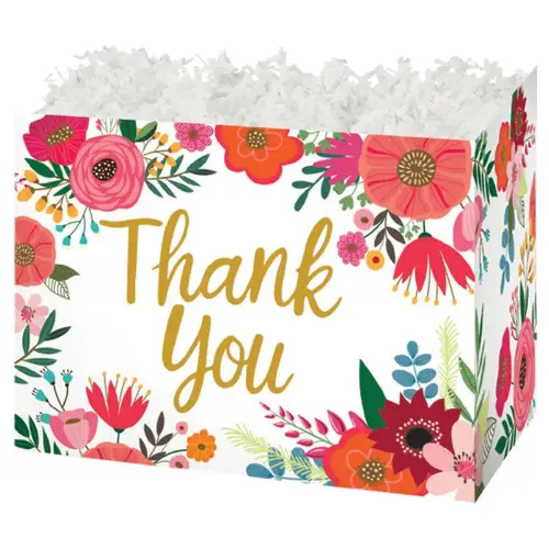 Thank You Flowers gift basket box — a floral Thank You design