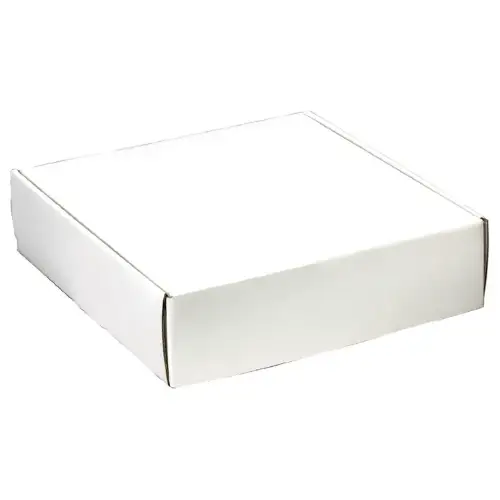 White decorative mailing box — a solid white finish
