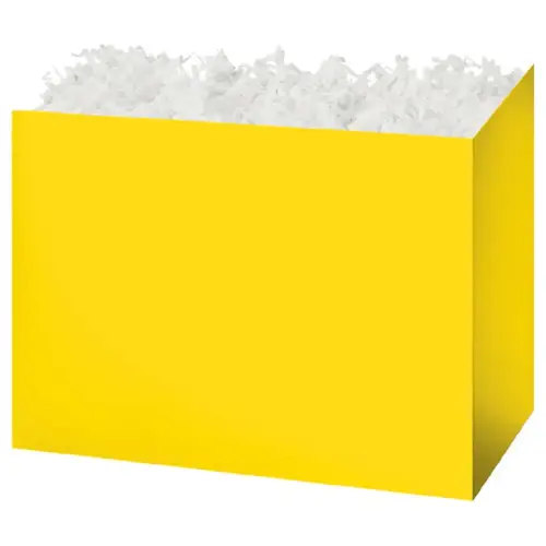 Yellow gift basket box — a bright yellow finish