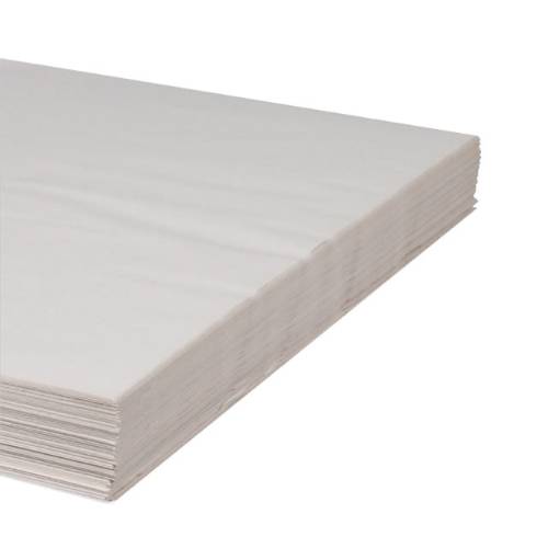 Newsprint packing sheets — flat stack of off-white newsprint, 24" x 36" sheets, 50 lb bundle