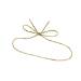 10" gold metallic stretch cord loop with pre-tied bow for gift bags and boxes