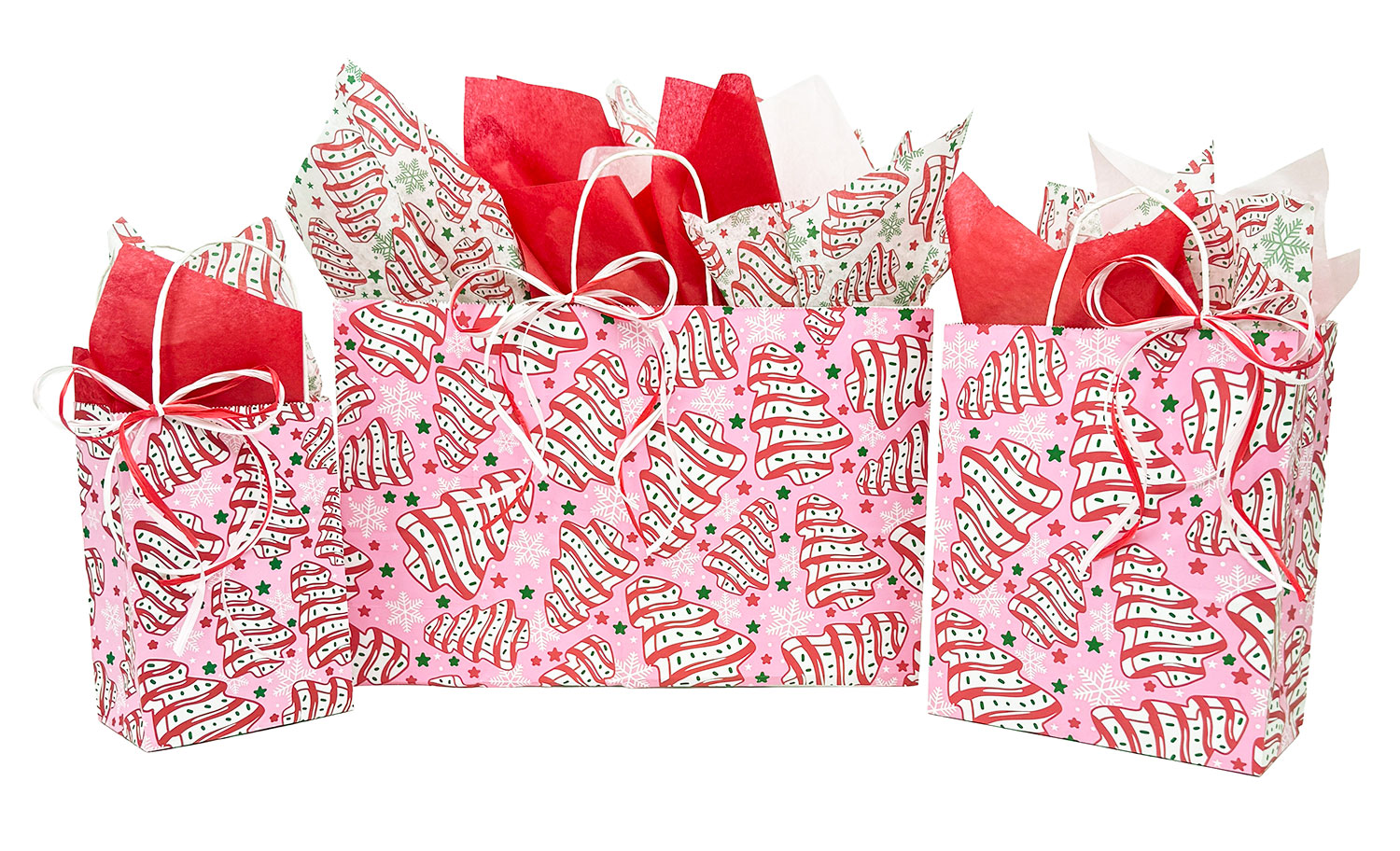 Christmas Tree Cake Shopping Bags
