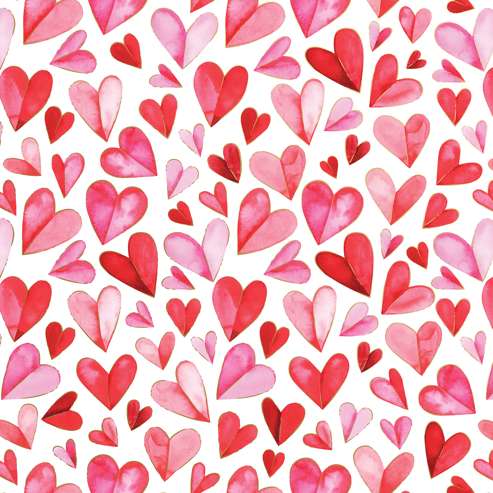Wedding and Valentine gift wrap paper with hearts and elegant romantic designs