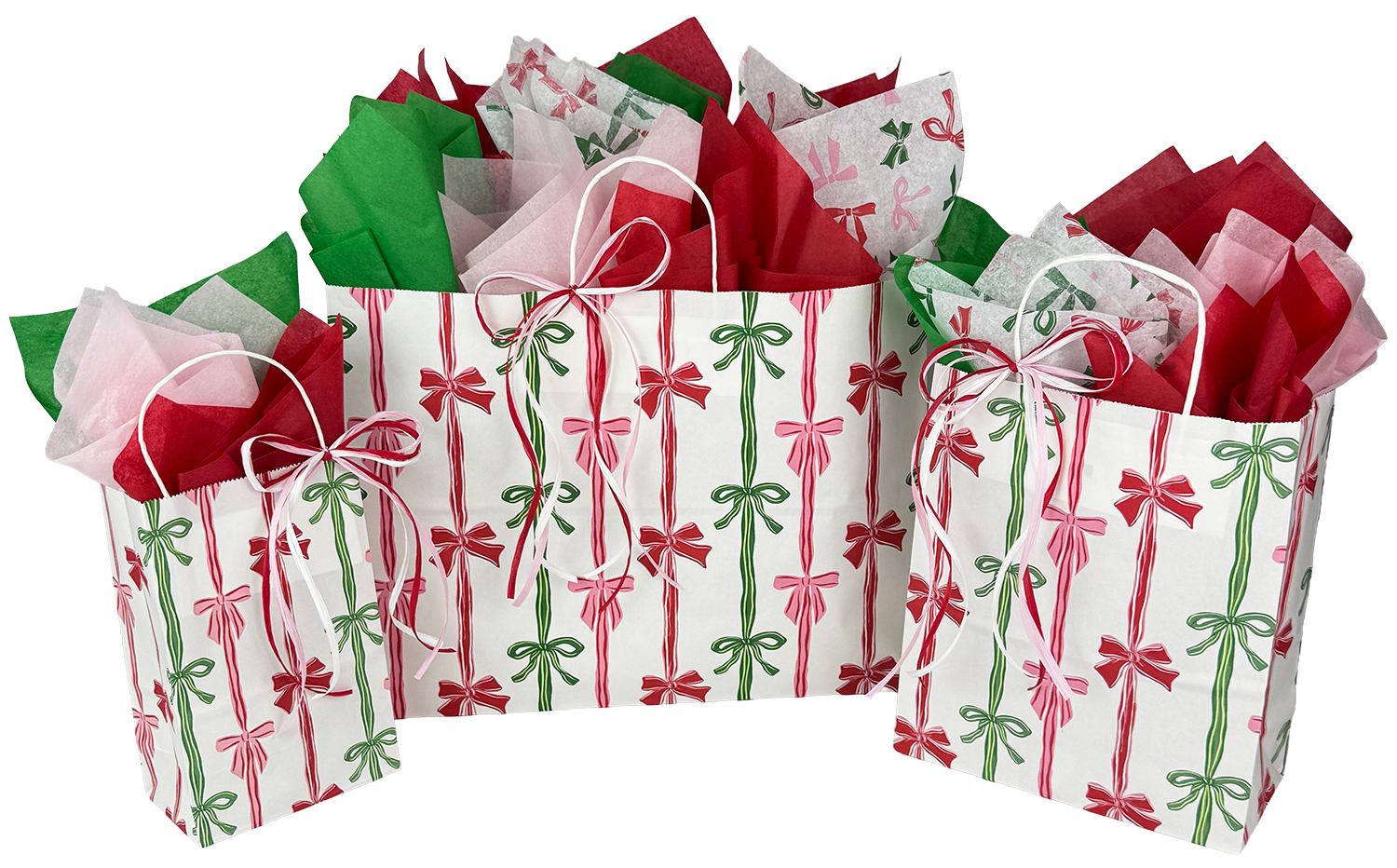 Rows of Bows Shopping Bags