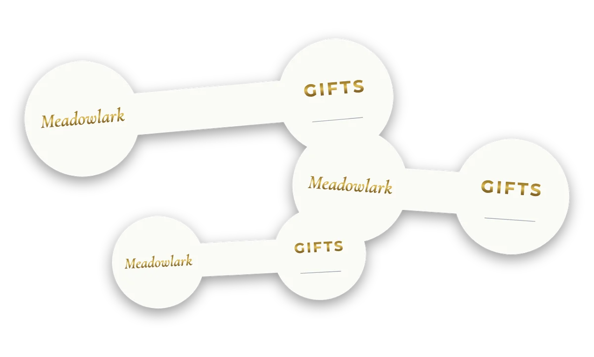 Jewelry barbell labels with a store name hot stamped in gold foil on the round ends, shown with a fictional brand in three sizes
