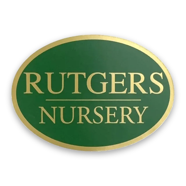 Custom printed label supplied to Rutgers Nursery