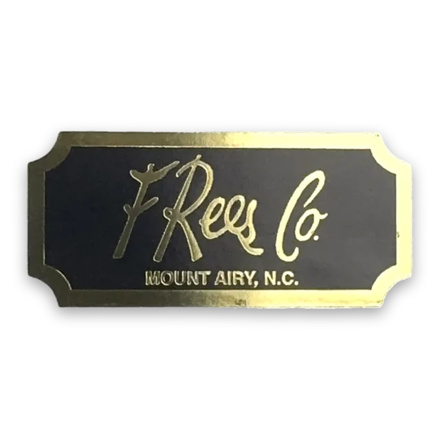Custom printed label supplied to F. Rees Co.