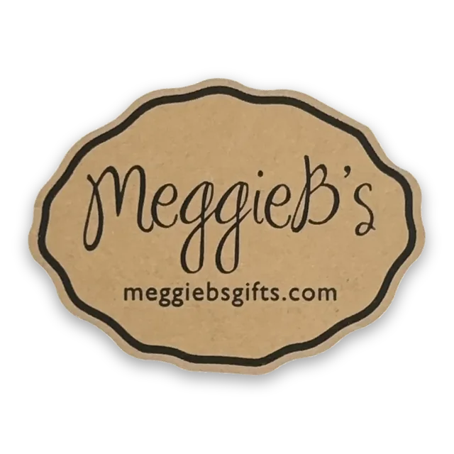 Custom printed label supplied to Meggie B's
