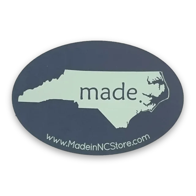 Custom printed label supplied to Made in NC