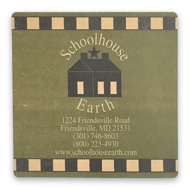 Custom printed label supplied to Schoolhouse Earth