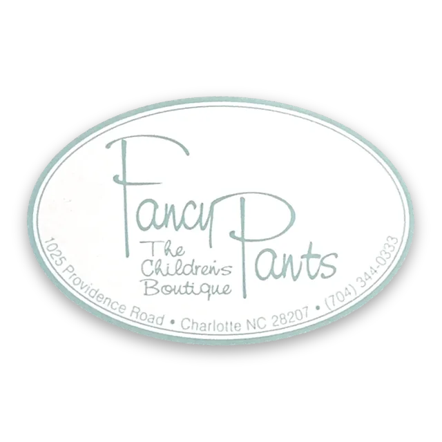 Custom printed label supplied to Fancy Pants