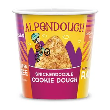 Custom printed pint ice cream container for a cookie dough brand
