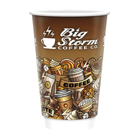 Custom printed 16 oz double wall coffee cup
