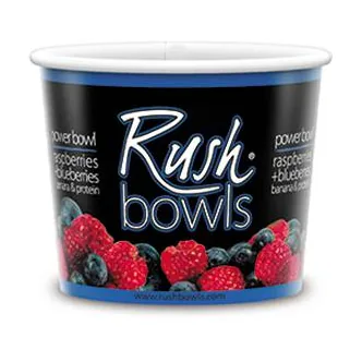 Custom printed 8 oz container for an acai bowl brand