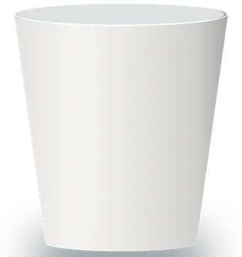 Blank 9 oz paper cup drawn to scale