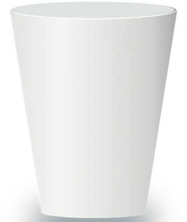 Blank 12 oz paper cup drawn to scale