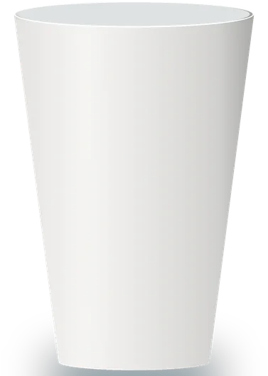 Blank 16 oz paper cup drawn to scale