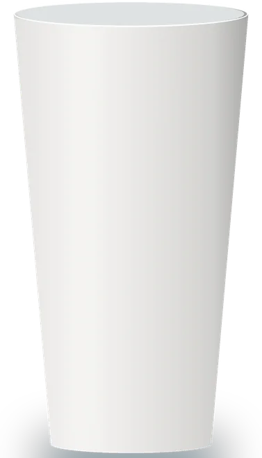Blank 20/21 oz paper cup drawn to scale