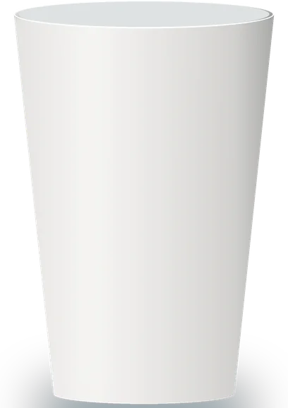 Blank 22 oz paper cup drawn to scale