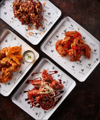 Wings on custom printed tray liners