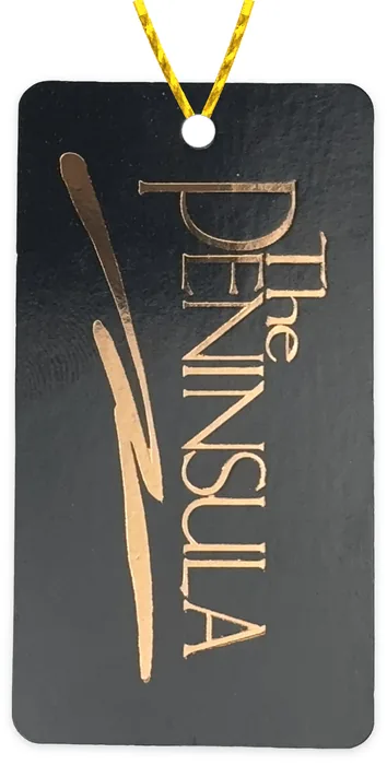 Custom hang tag customer sample