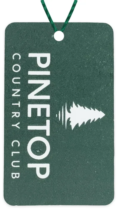 Custom hang tag customer sample