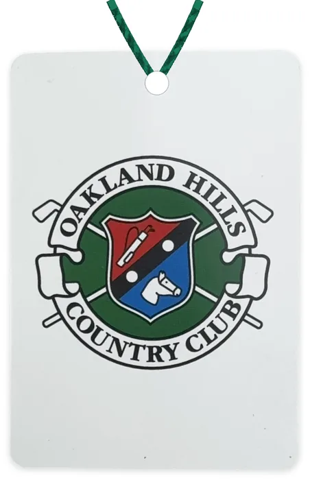 Custom hang tag customer sample, four color process on white gloss