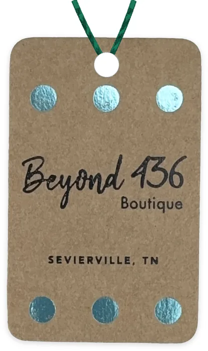 Custom hang tag customer sample