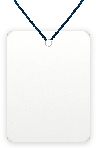 Blank compact tag hang tag with string