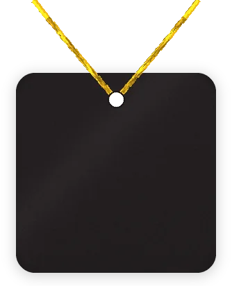 Blank square tag hang tag with string
