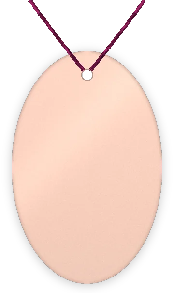 Blank classic oval hang tag with string