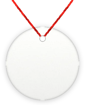 Blank round tag hang tag with string