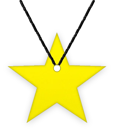 Blank star hang tag with string