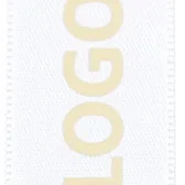 foil Cream printed on ribbon